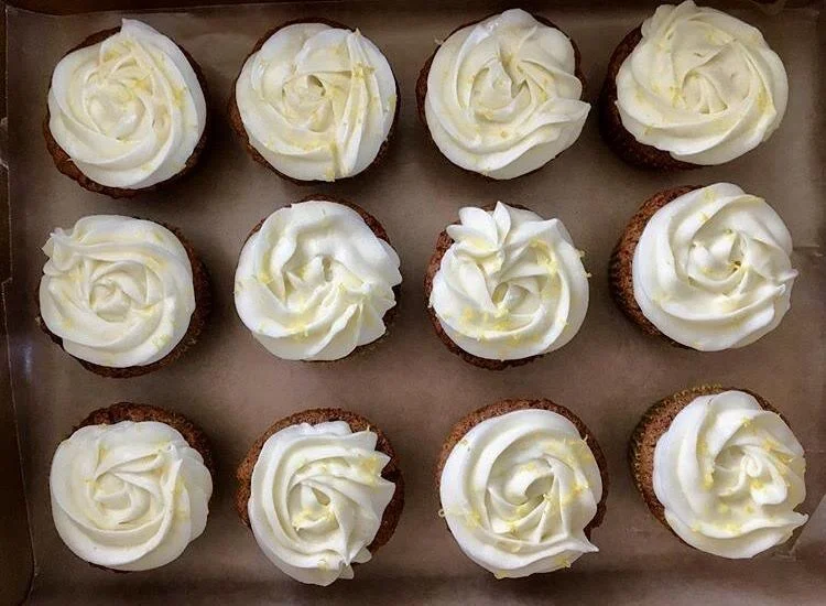   Carrot Cupcakes with Lemon Cream Cheese Frosting  