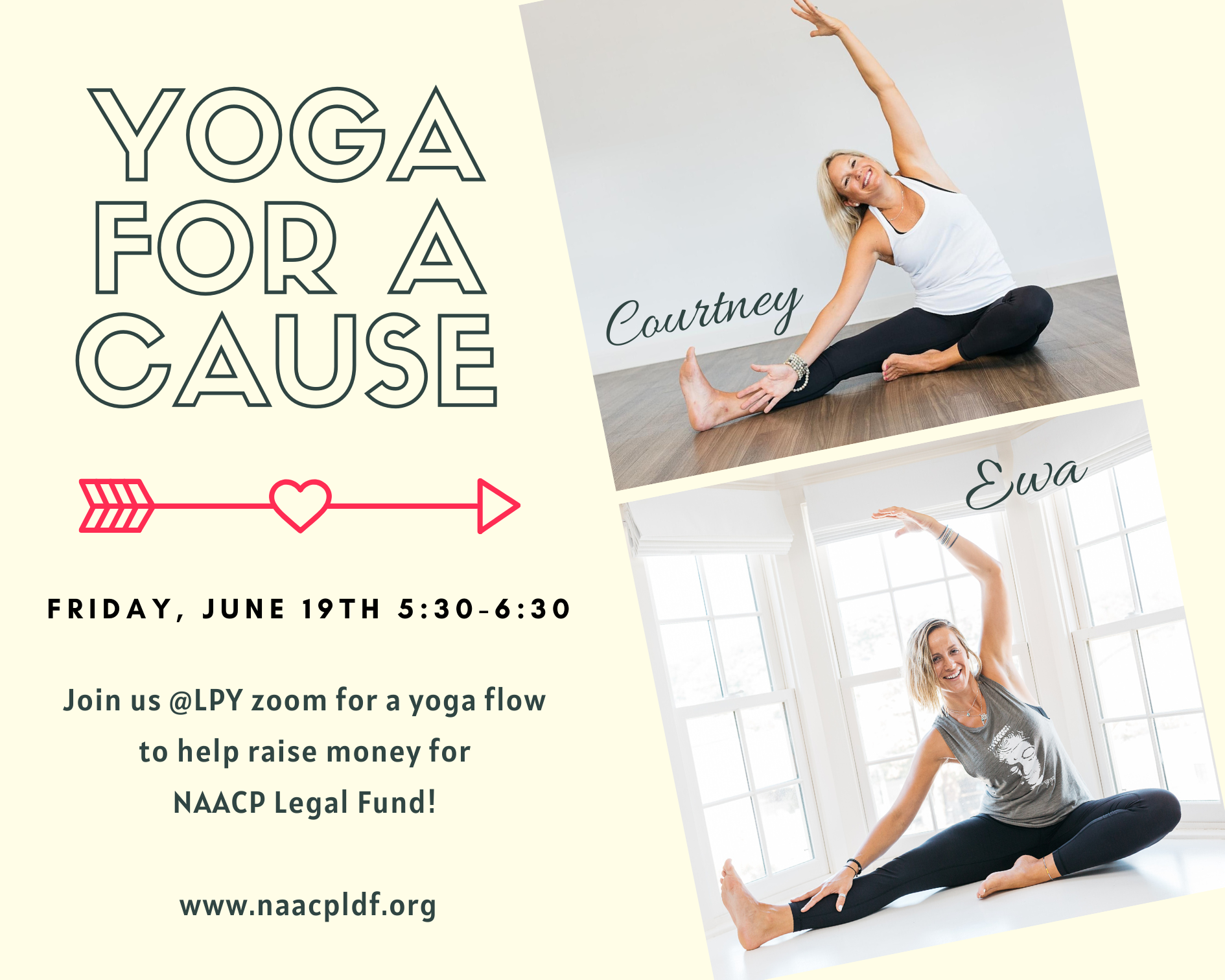 Benefit Yoga Class w/ Courtney &amp; Ewa for NAACP Legal Defense Fund 