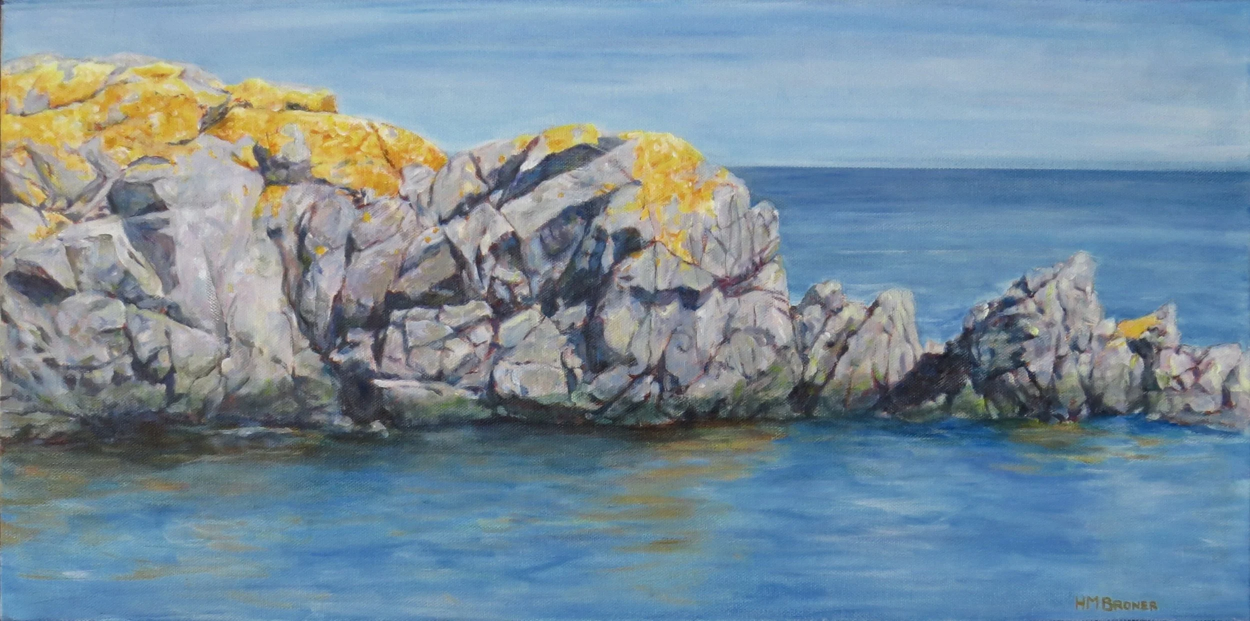 Rocks and Lichen, 12"x24"