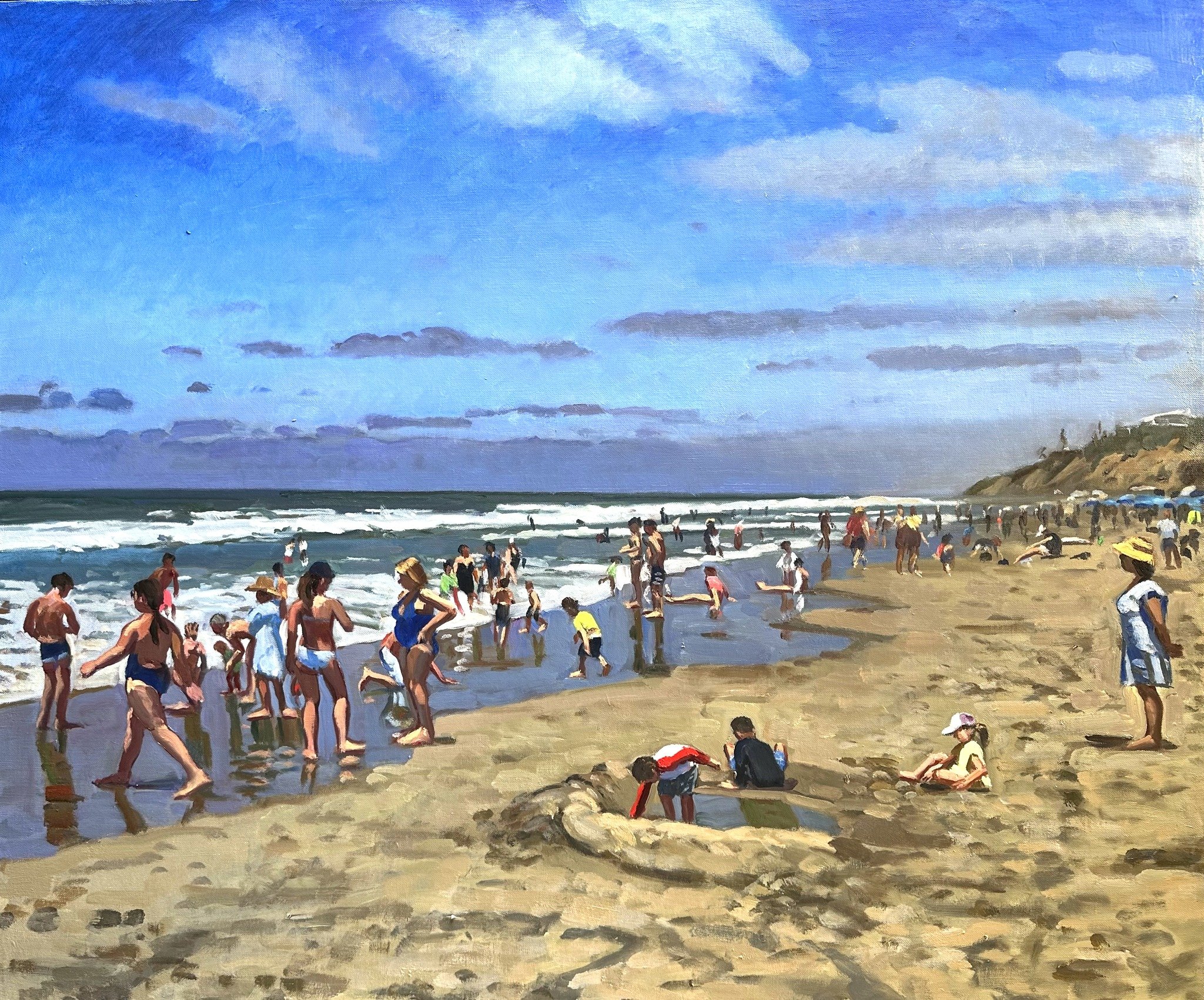 Crowds at Torrey Pines Beach