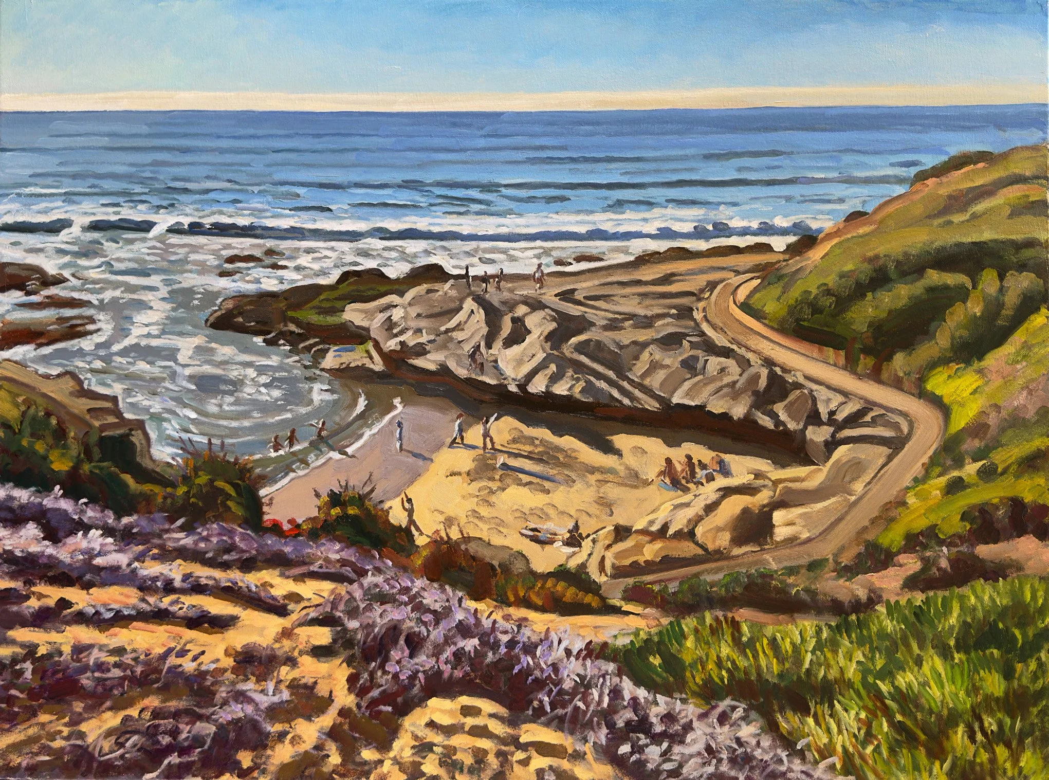 Pathway Through Santa Cruz Cove 32 by 38”. 2025