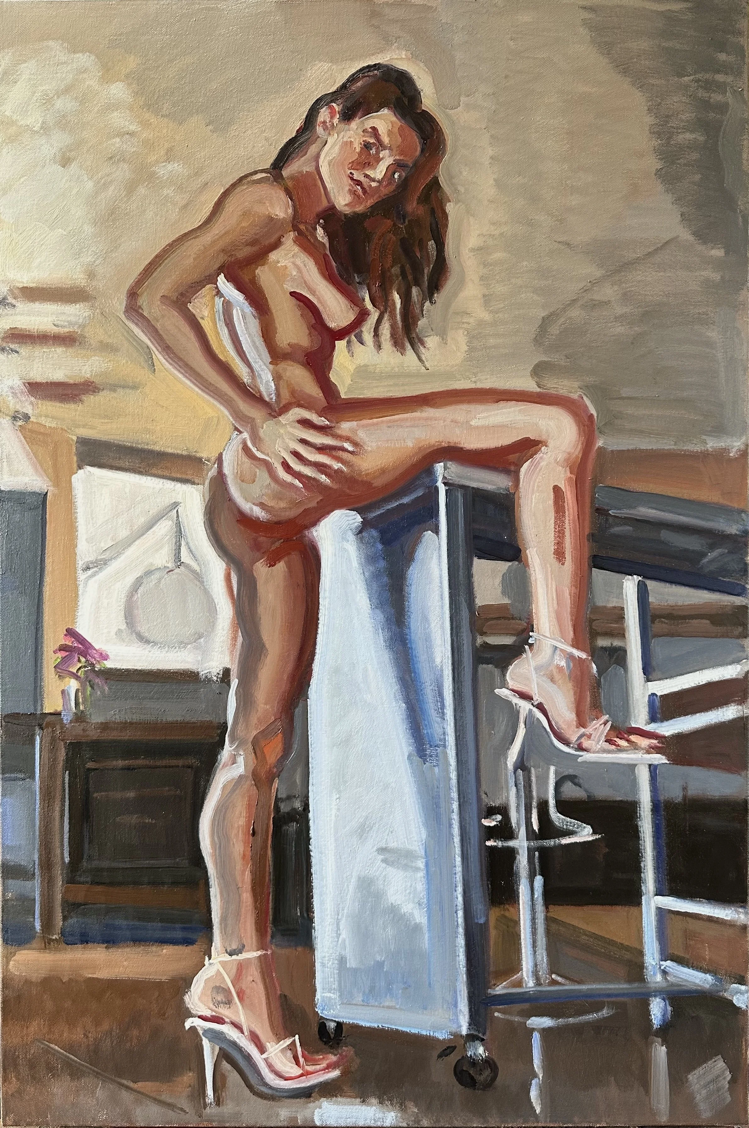 Nu with Raised Leg 24 x 30"