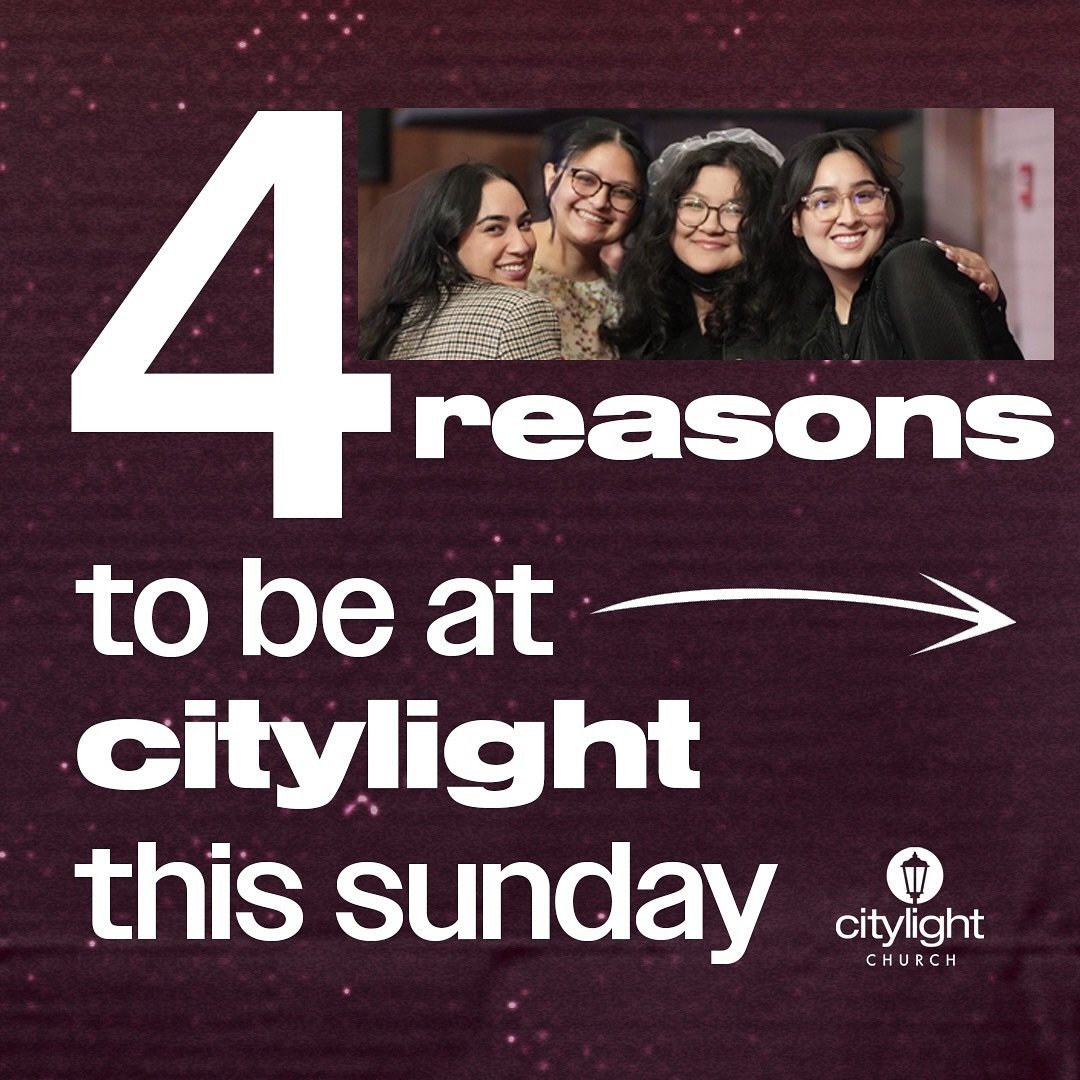 Need a reason to be in church tomorrow? We&rsquo;ll give you a few reasons to visit us on Sundays at @citylight_church. 

Join us tomorrow at 2pm for the start of our new series, &ldquo;God For Us&rdquo; and find out more about our upcoming CityGroup