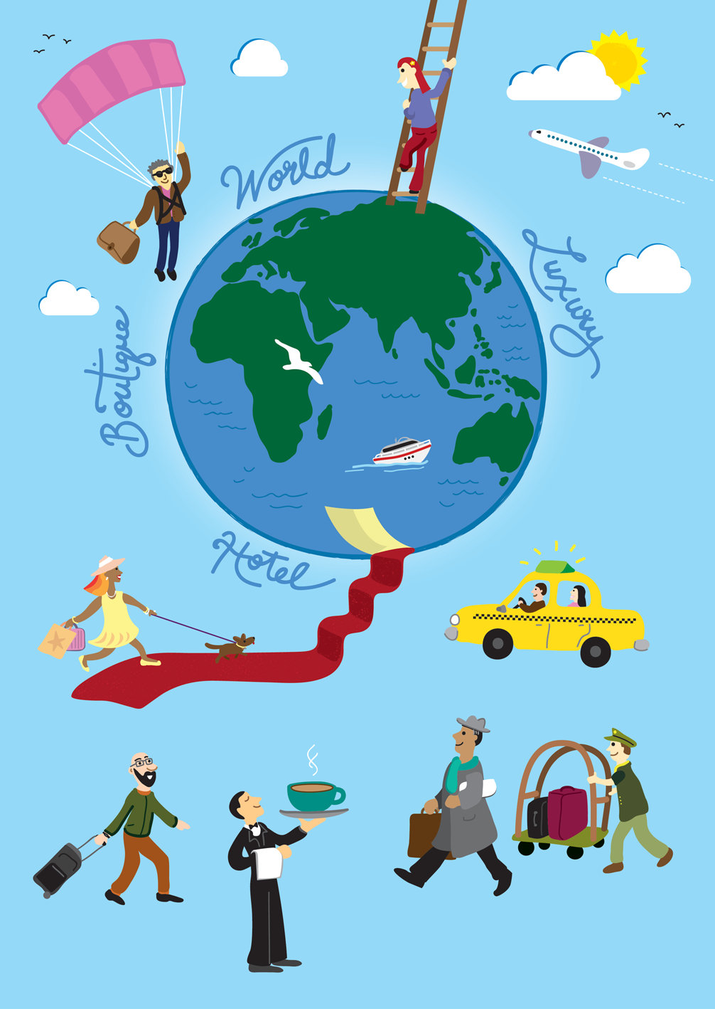 World Travel Editorial — Phillustrations - Illustrations by Phil Scroggs
