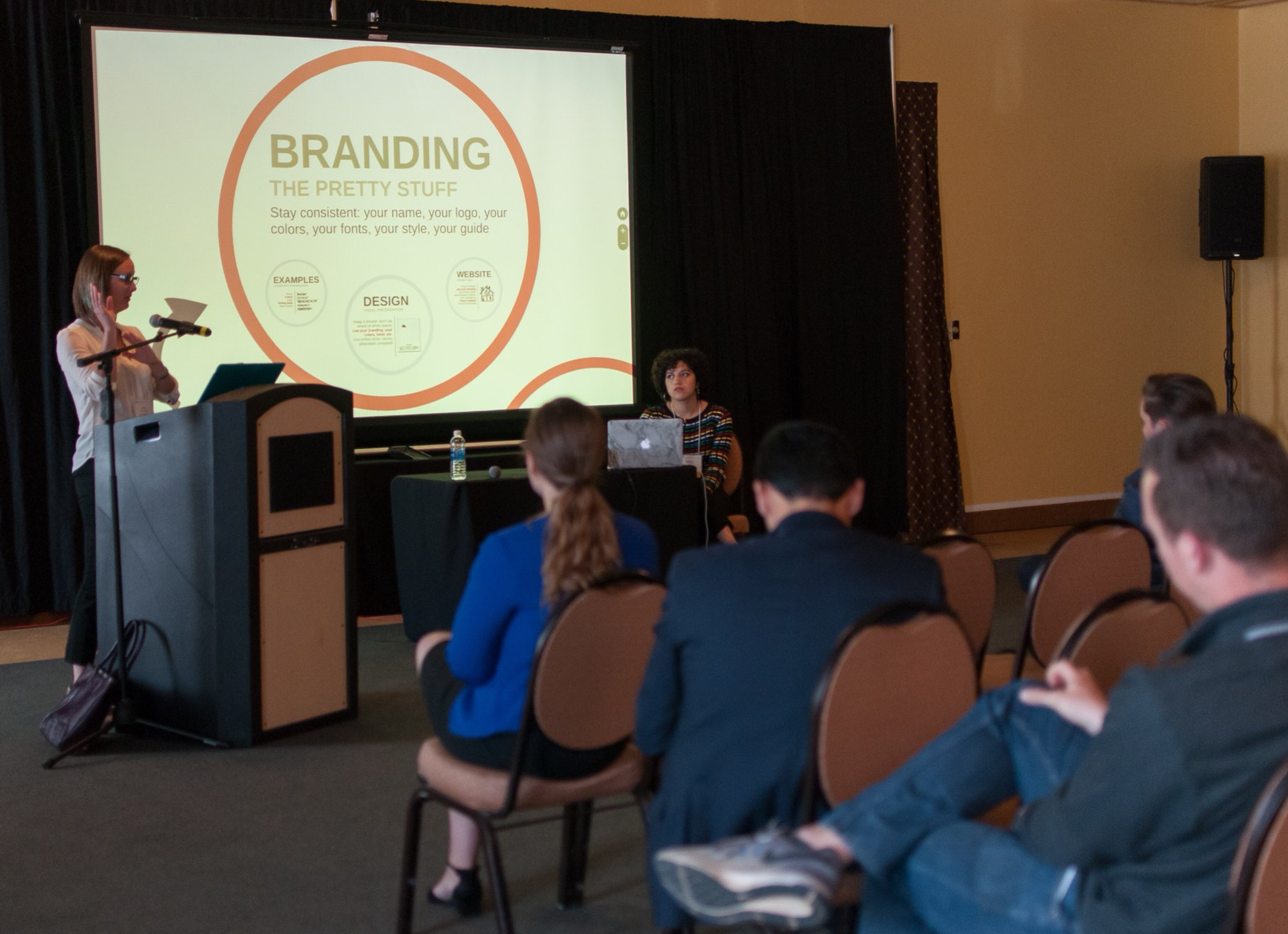 EPM Owner, Leslie Burton-Lopez, speaking at the first-annual Small Business Transportation Summit in Oakland, CA. 