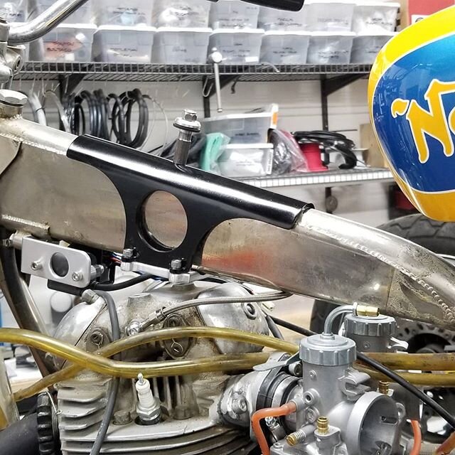 Chipping away at the laundry list on the Champion framed Norton Commando. Fabricating for a plated frame had its challenges. Center tank mount . Cushioned top hat seats on a compression sleeve as to not strain the fiberglass tank.  #championframe #ch
