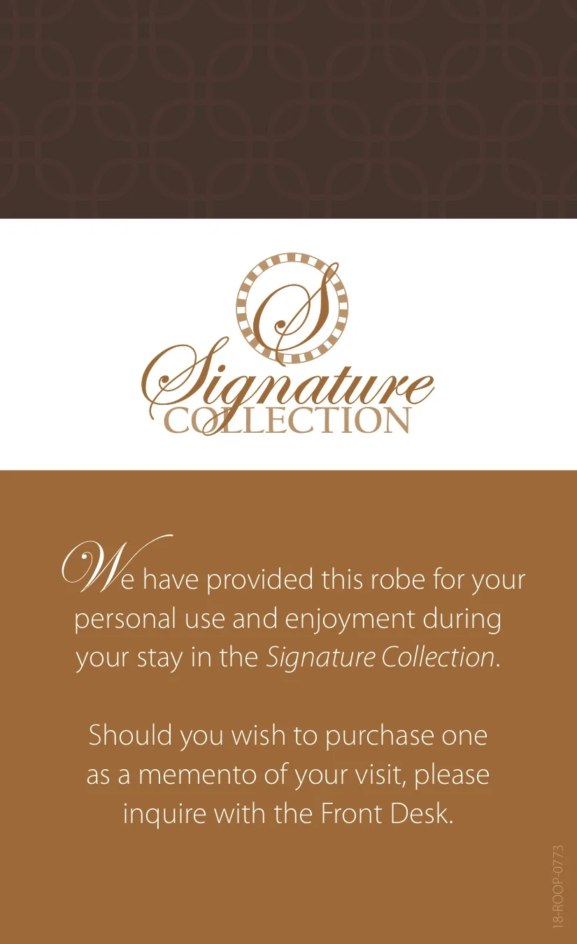 Signature Collection Robe Tag