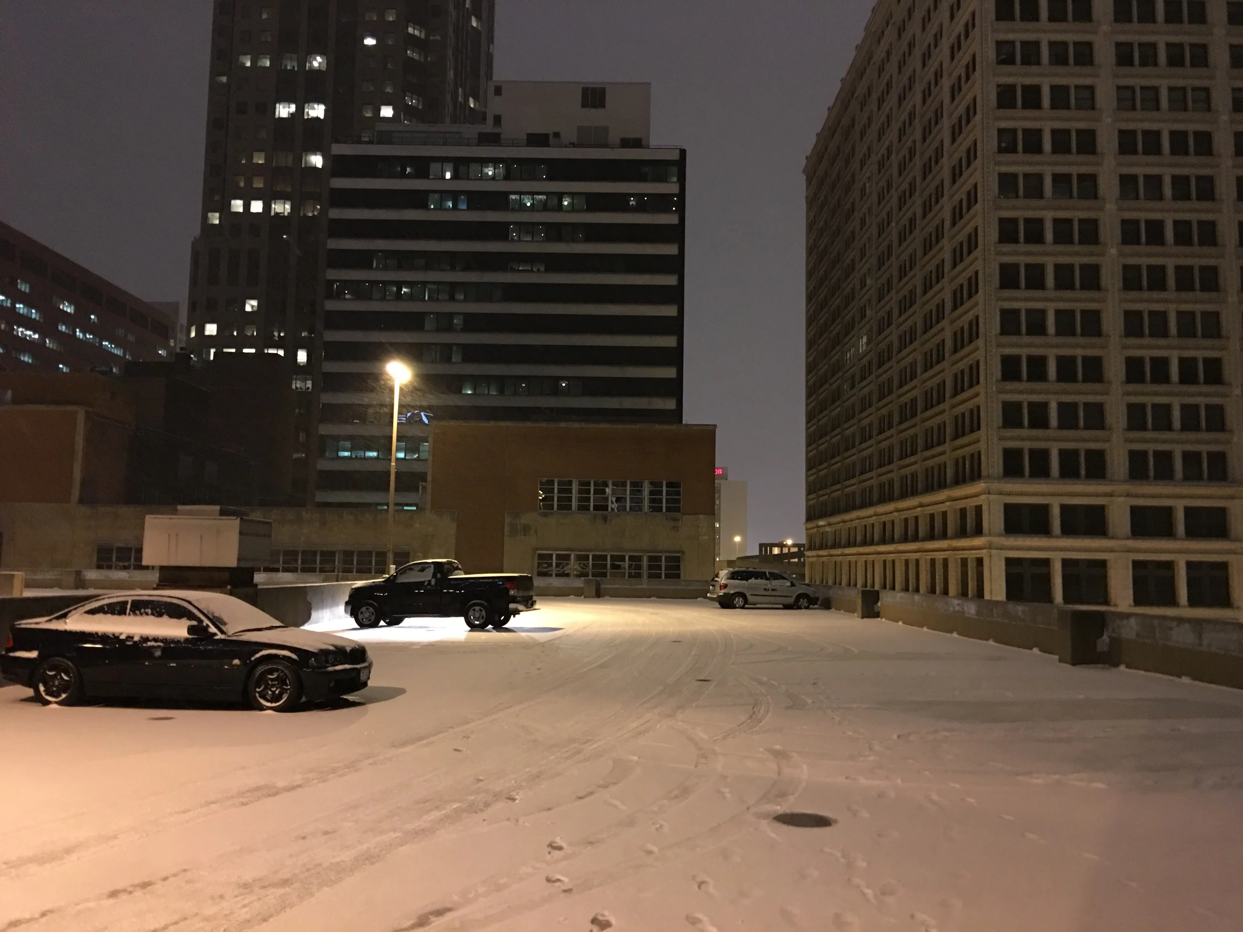 Embarrassing city crippling snow.  (Tuesday night)