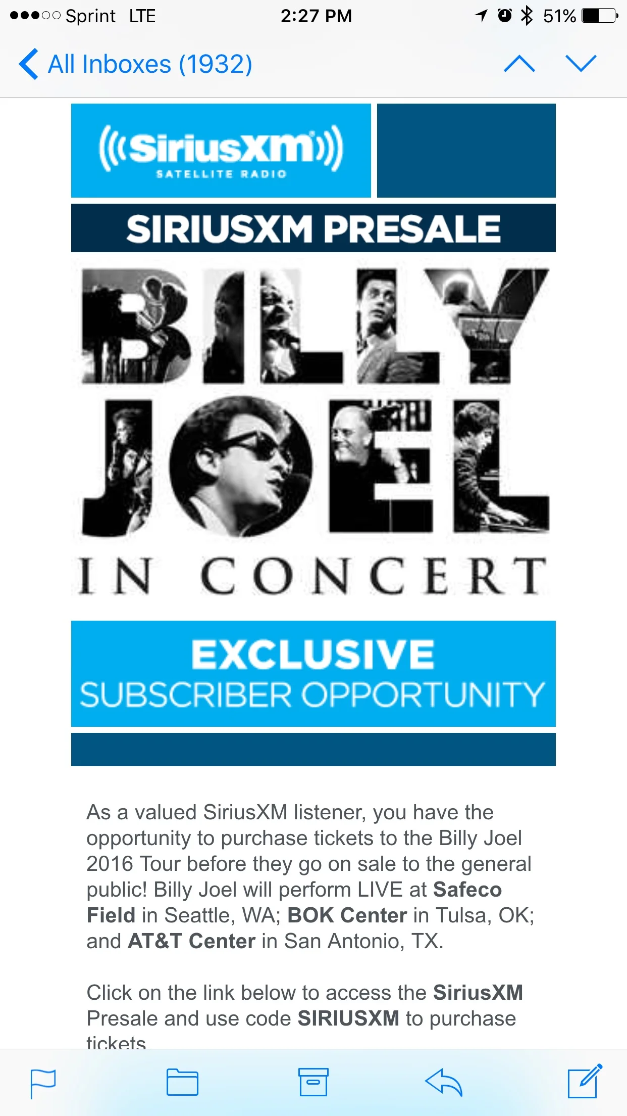 Laziness is screenshots. But in this case his reminded me of when I saw Billy Joel in 2002.&nbsp;