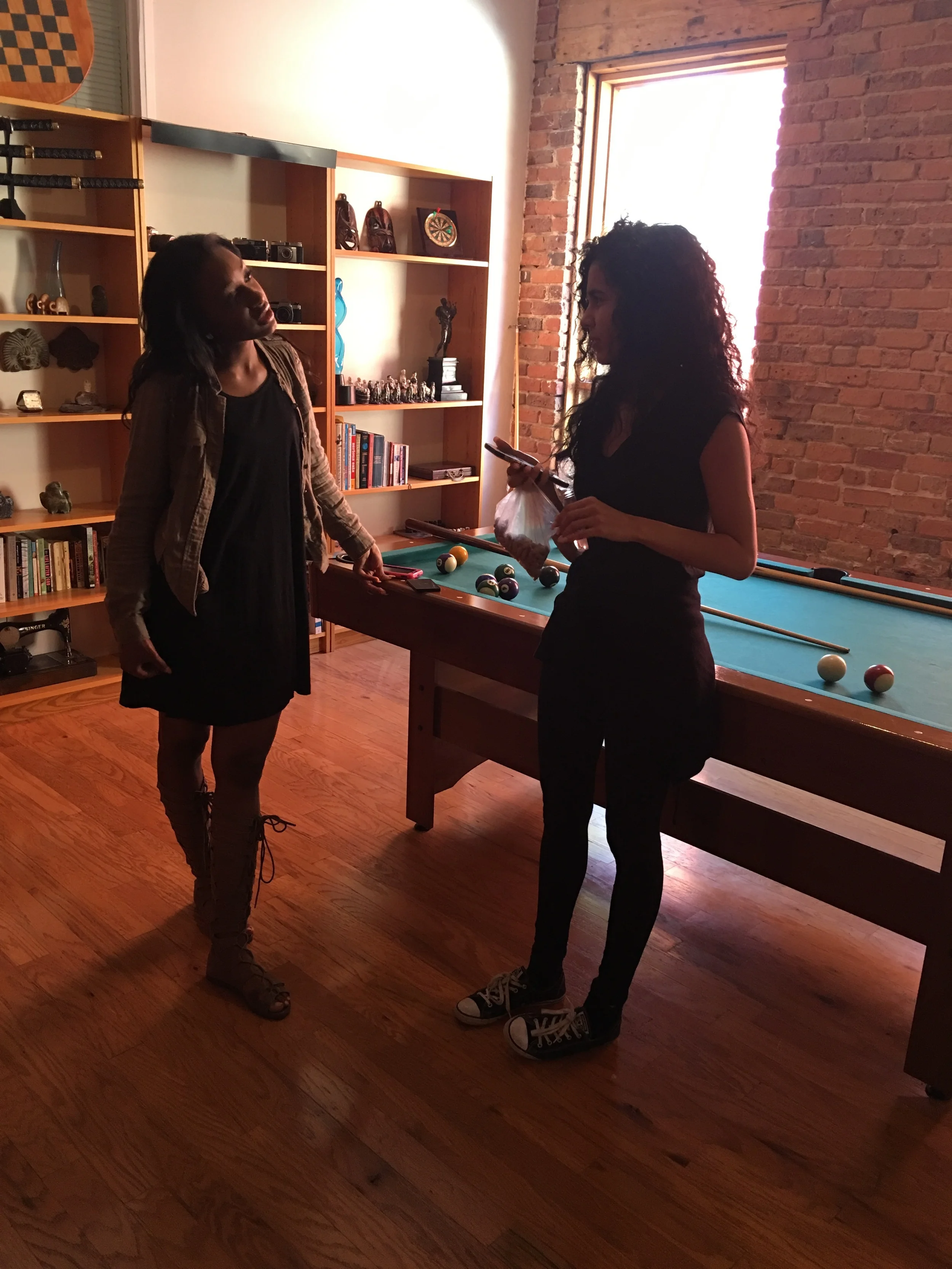 Candice having a moment with Naomi Banks.  