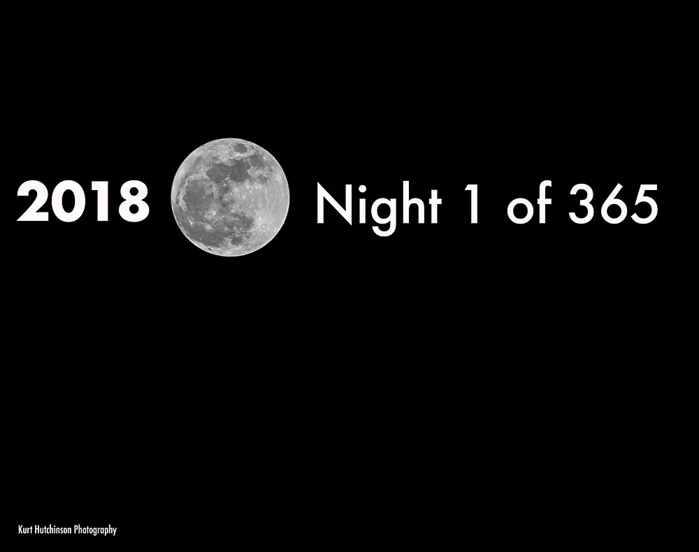 first moon of the year on the first night. NeatFrigid&nbsp; (was 5F at this time outside)