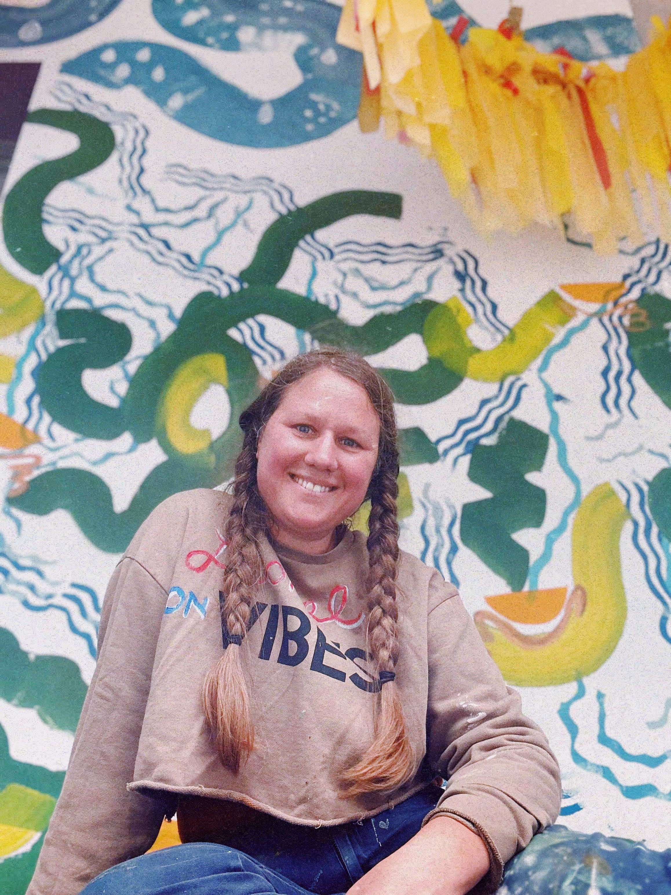 "Flow" Window Installation @ Painted Bride Art Center , mixed media, 2023