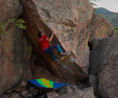 Matt Thomas on the Beast Fingers Climbing team