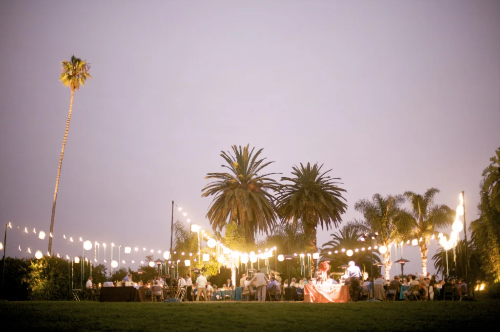 Santa Barbara Sunset at the Zoo with string and uplights felicievents.com