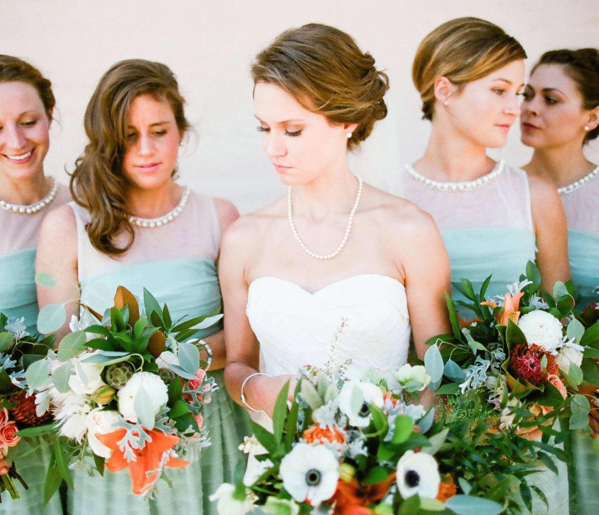 www.felicievents.com | Felici Events | Historical Museum Wedding | Eclectic Orange Wedding | Teal Bridesmaids Dresses