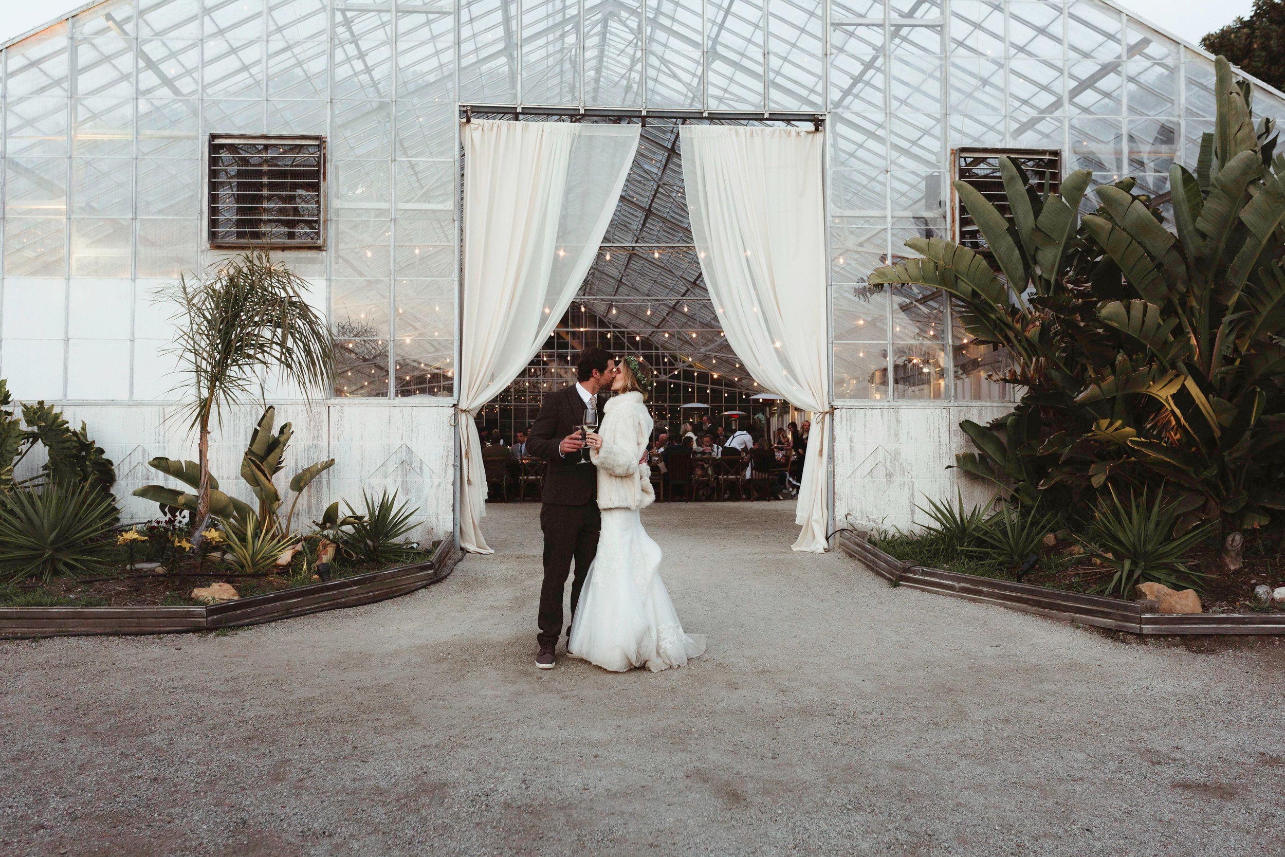 Felici Events | Gaviota Coast | Wedding Ceremony | Oceanfront | Santa Barbara | Clarissa Koenig Photographer | #FeliciWedding | Orchid Farm | Wedding Entrance | Greenhouse