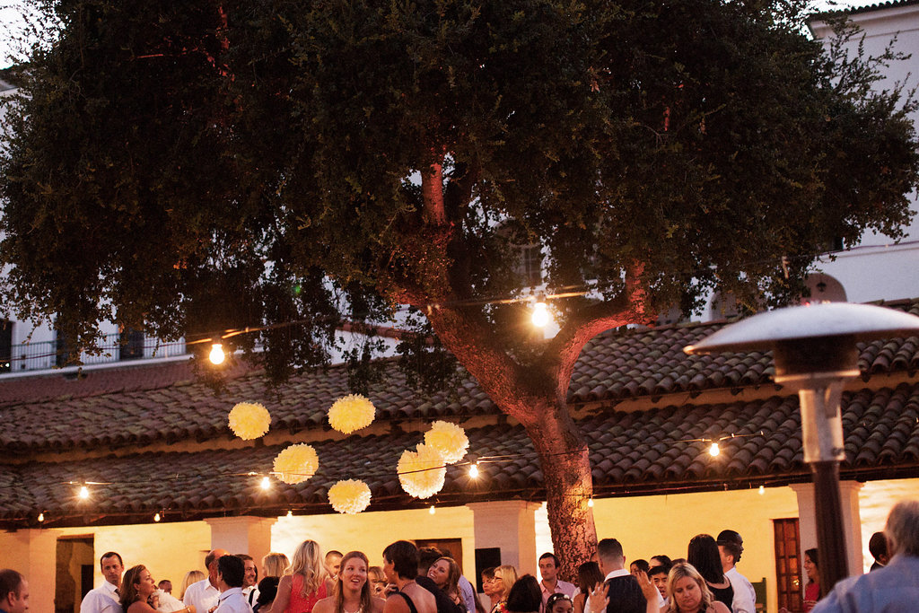 Felici Events | Santa Barbara Wedding | Casa De la Guerra | Grey and Yellow | Table Decor Ideas | Floral | Wedding Decor Trends | Overhead Installation 