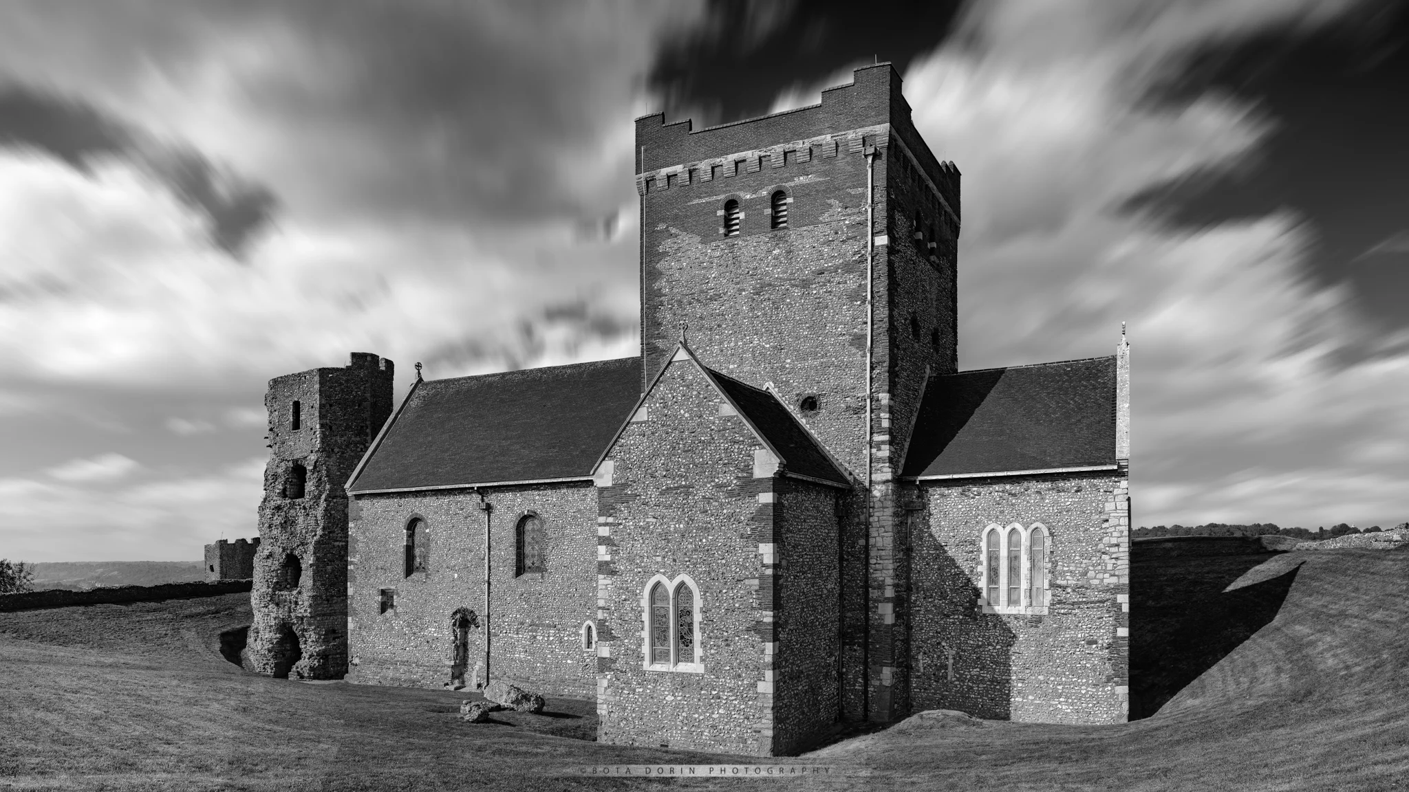 St Mary-in-Castro and the Roman lighthouse, Dover