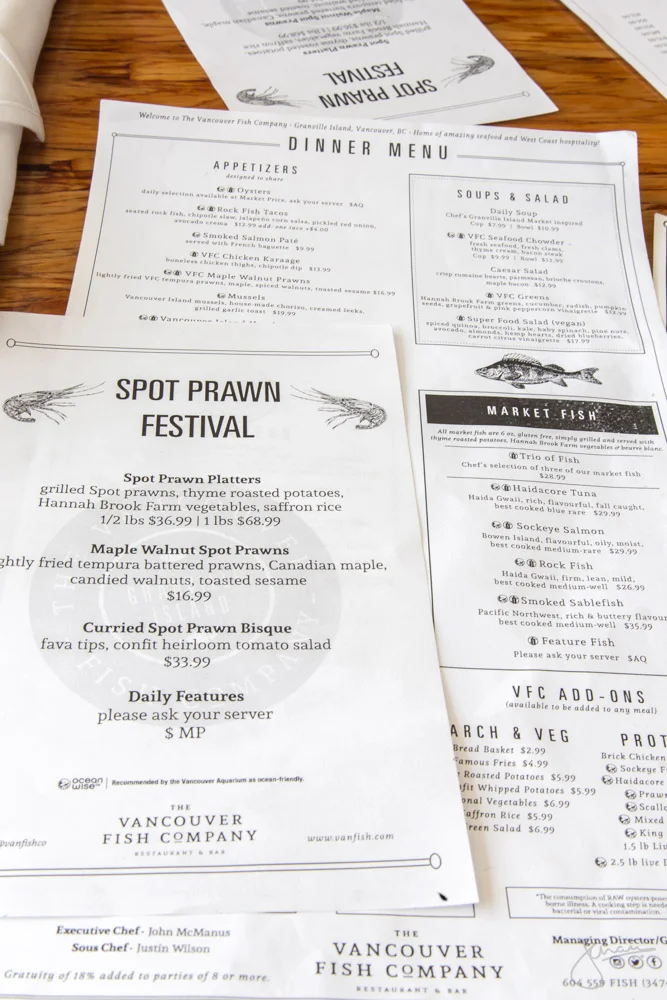 Top Patios in Vancouver Series & Spot Prawn Menu The Vancouver Fish