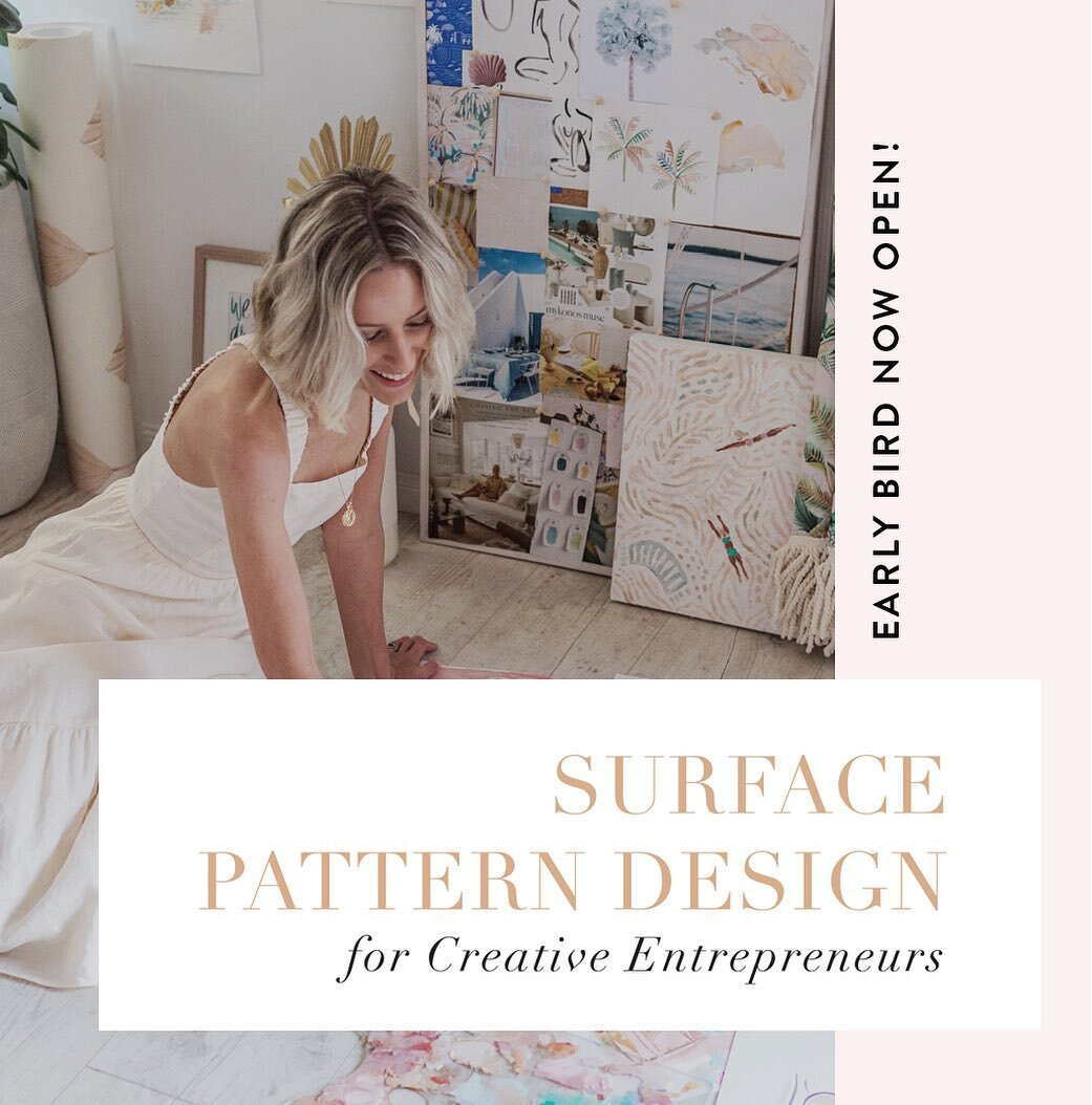 DOORS ARE OPEN! 🍾 🎉💫💃

It&rsquo;s that time of year again my love, for 3 early bird days we are welcoming you into the surface pattern design course for creative entrepreneurs ❤️ The very best &ldquo;real world&rdquo; surface design course that y