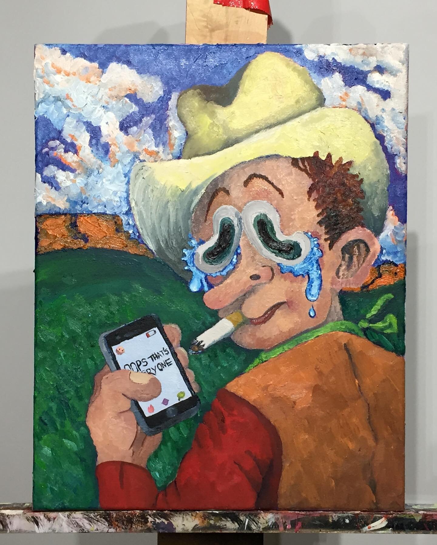 Three Amigos 🤠🤠🤠

Also this my submission for the NAP Emerging Artist grant. Fingers crossed and enjoy the cowpokes ✌️

1.) &ldquo;Sad Lonely Cowboy&rdquo;, 16 x 20, oil paint on canvas, 2021
2.) &ldquo;Off to the Horizon&rdquo;, 16 x 20, oil pain