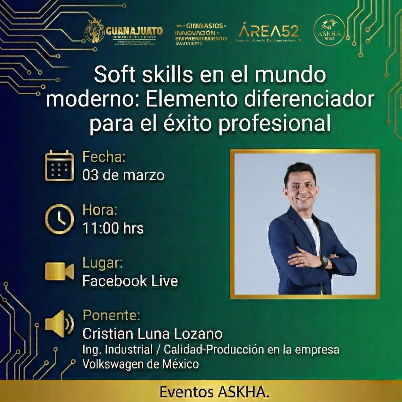 🚀🚀𝗔𝗦𝗞𝗛𝗔 𝗠𝗲́𝘅𝗶𝗰𝗼 𝘆 𝗔́𝗥𝗘𝗔 𝟱𝟮, junto con el @innovagobgente  #GobiernoDeLaGente, te invitan a sintonizar nuestra siguiente 𝗠𝗮𝘀𝘁𝗲𝗿𝗰𝗹𝗮𝘀𝘀, un espacio dise&ntilde;ado para activar ideas, fortalecer proyectos y llevar tu empren