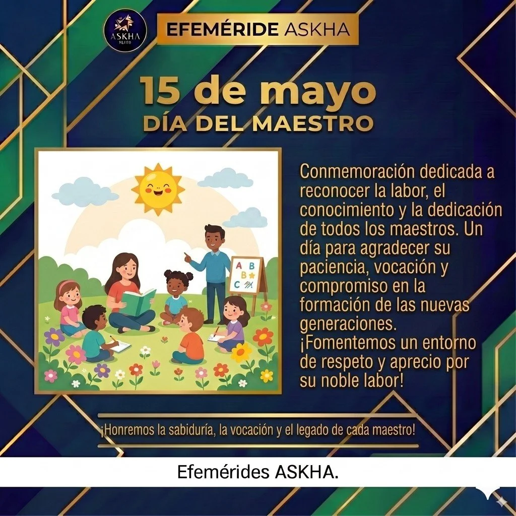 🍎✨ En este D&iacute;a del Maestro reconocemos a quienes inspiran, comparten conocimiento y ayudan a transformar vidas a trav&eacute;s de la educaci&oacute;n

En ASKHA MX creemos que cada mentor, docente y gu&iacute;a tiene el poder de impulsar ideas