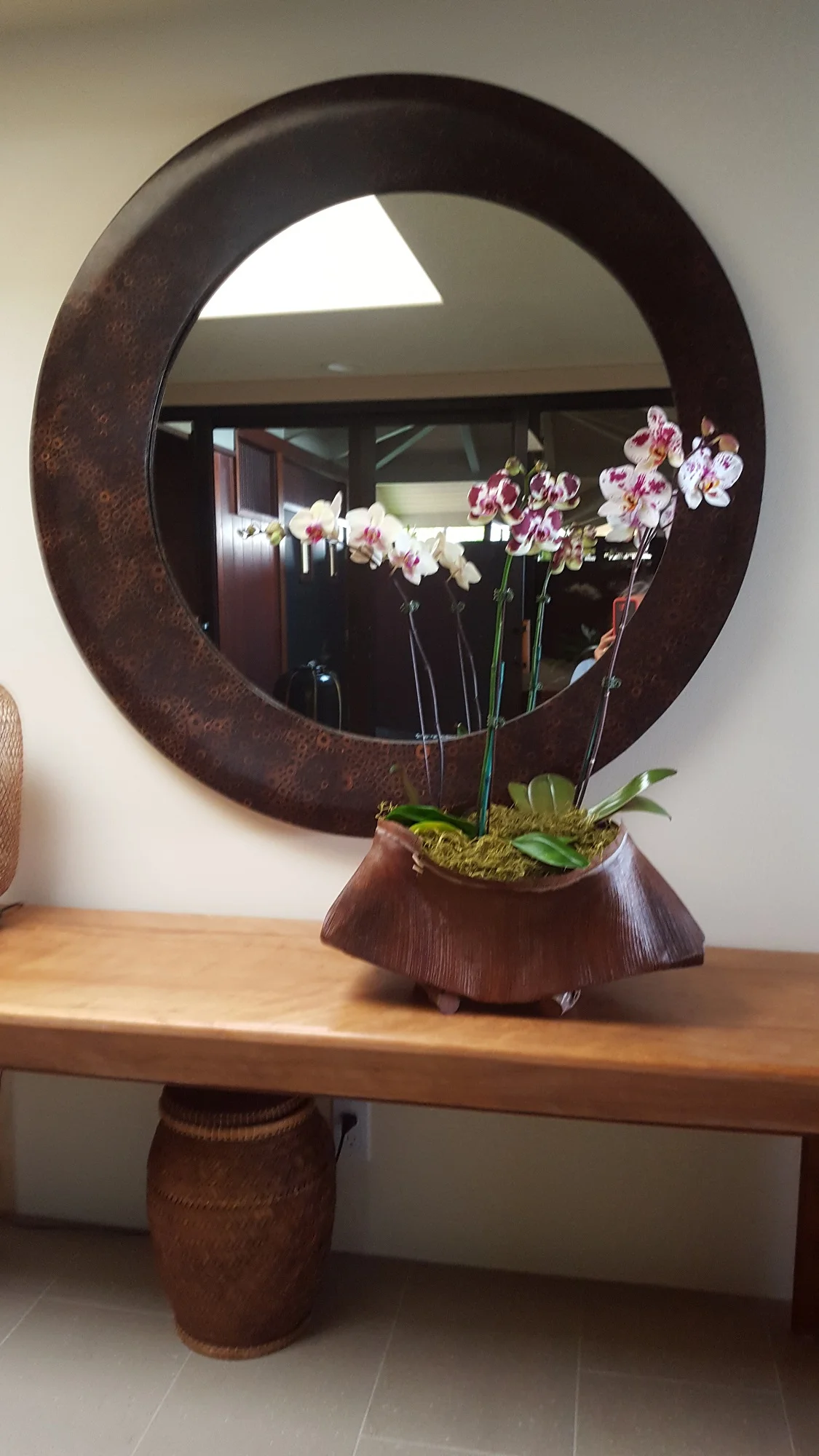 "Zen" Triple Orchid Basket
