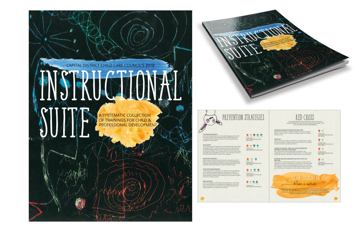 Instructional Suite catalog outlining all Council trainings for 2018. branding, design, layout, content editing, print, digital