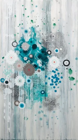 Altitude, 65"x36", Mixed Media on Panel, 2017