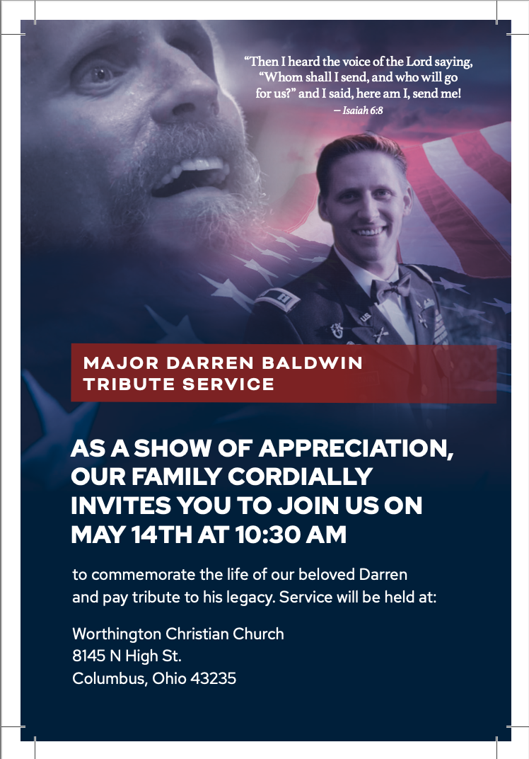Maj(R) Darren Baldwin Celebration of Life — SFA 45