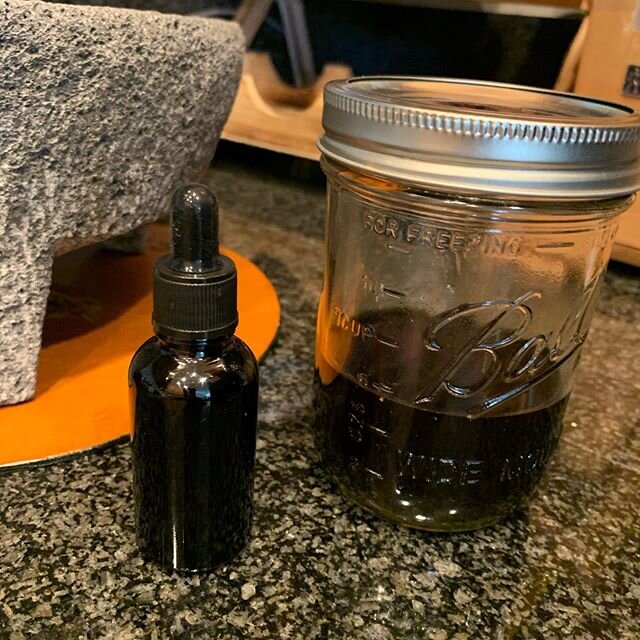 #FECO tincture for pain
&bull;
Soaked in a jar, reduced 1/2 way in Instant Pot
&bull;
This batch soaked 6 months.