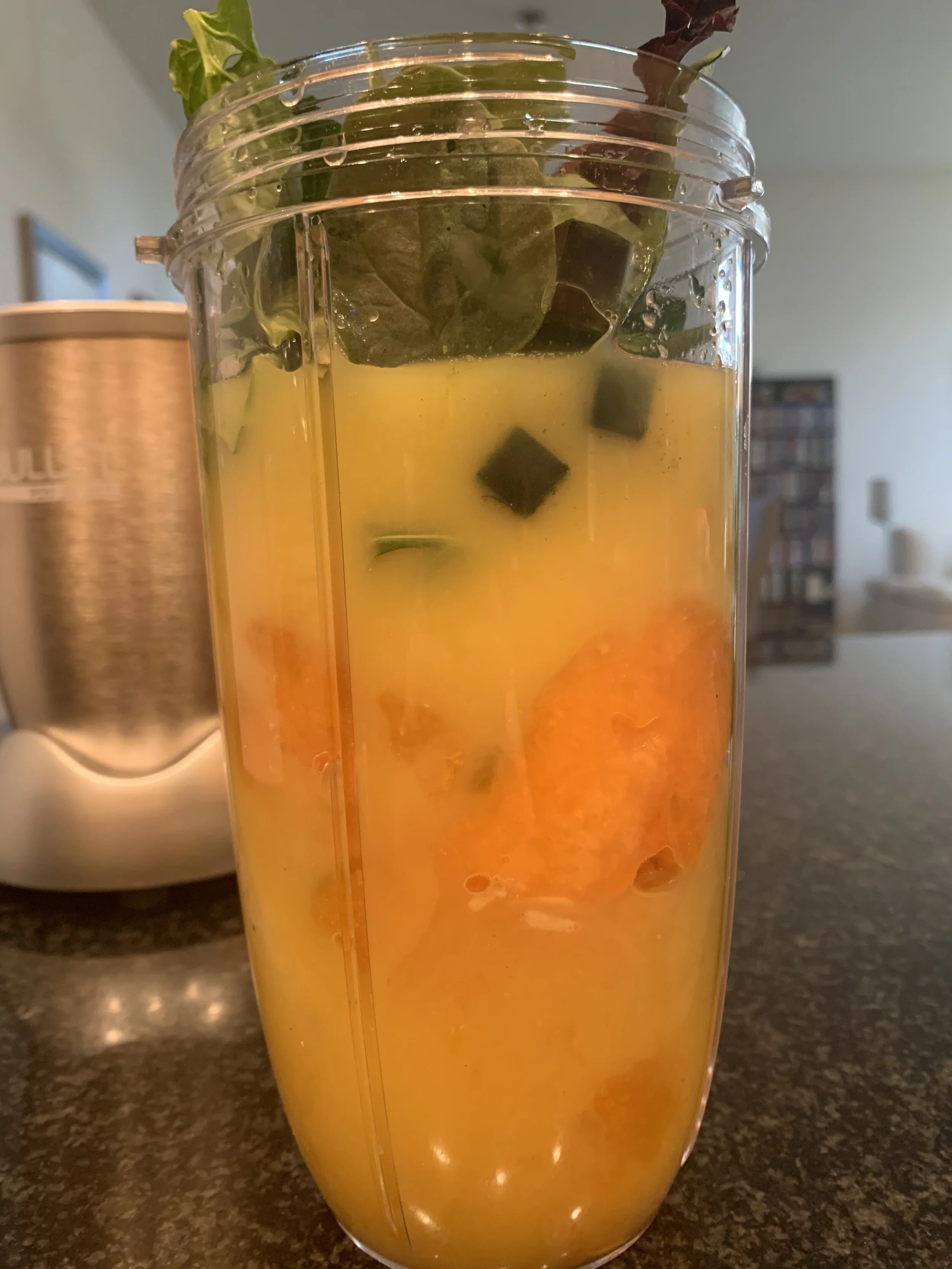 3 cubes added to the smoothie