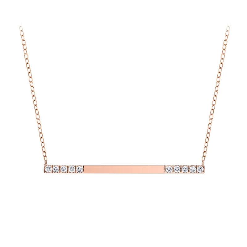 Topaz Stone Bar Necklace