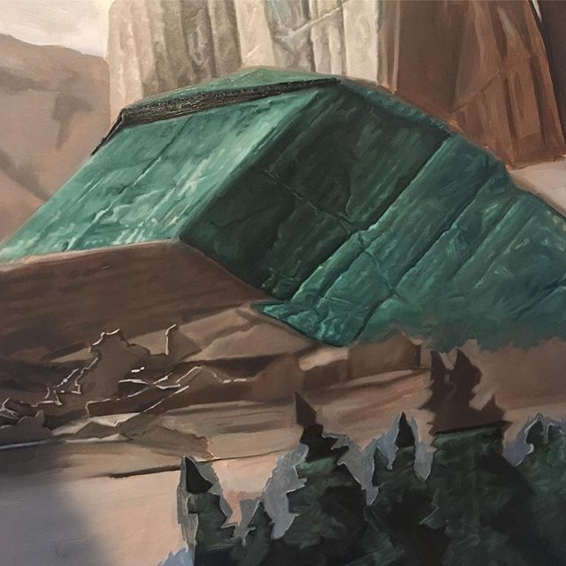 Saturday progress. 
#painting #workinprogress #oilpainting #contemporarypainting #contemporaryart #underpainting #cardboard #landscapepainting