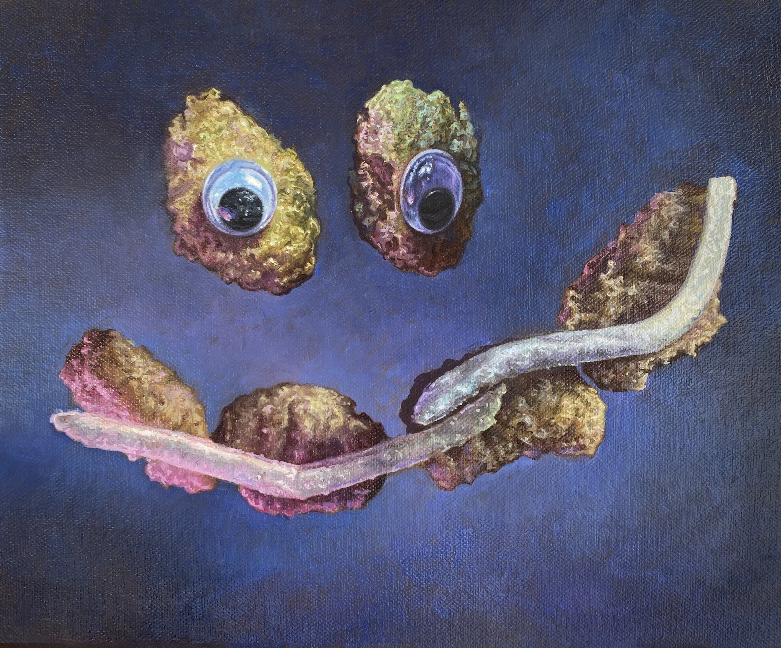   Shit-Eating Grin  Oil on Canvas 8” x 10” 2023 
