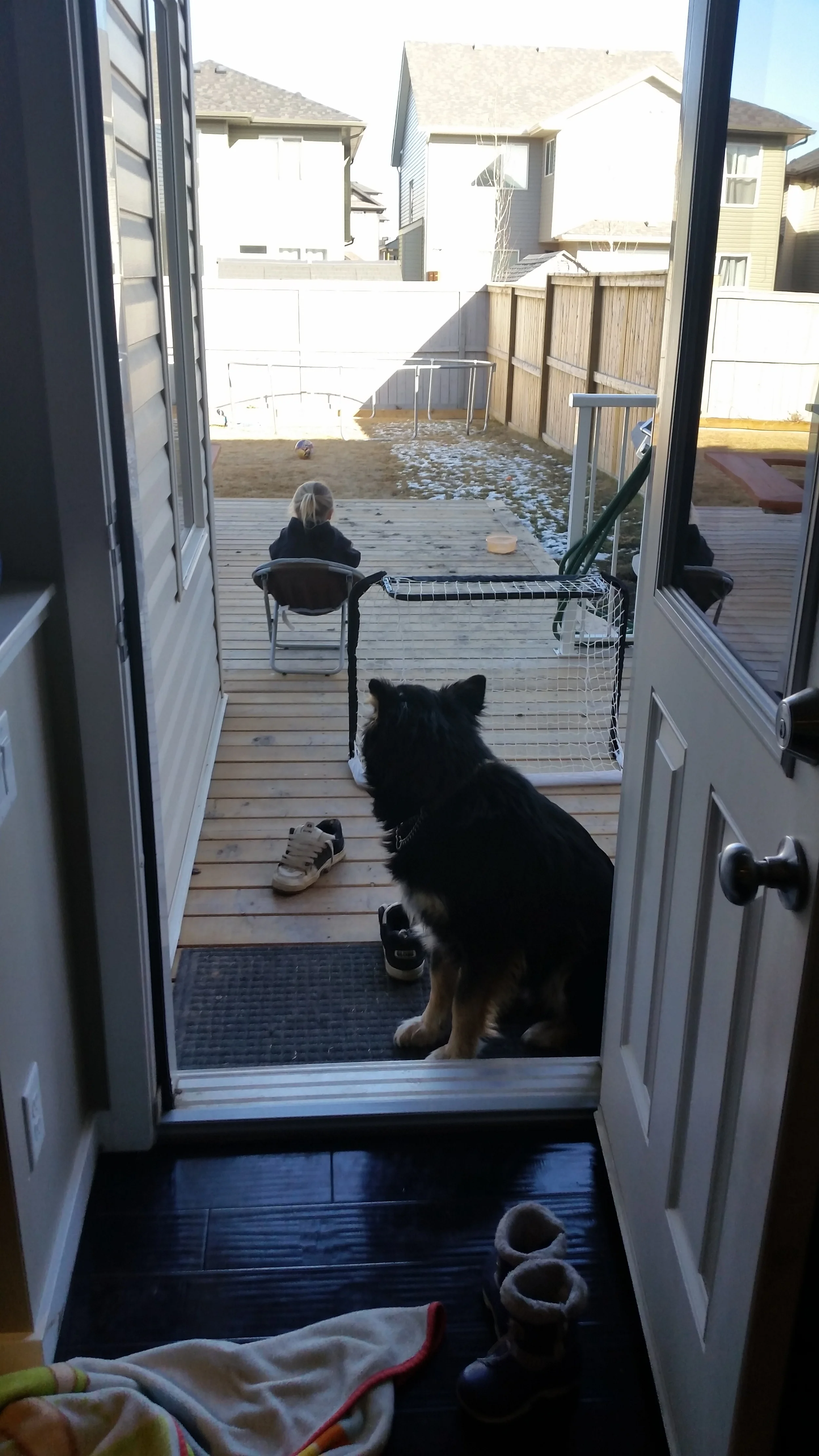 Watching over my daughter the day before.