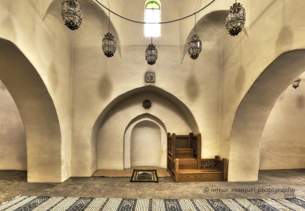 The stunning mosque interior.