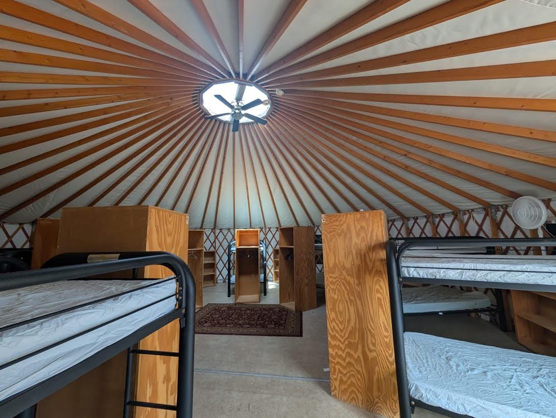 Dar al Islam has several yurts, sleeping up to 30 guests each in twin bunk beds.