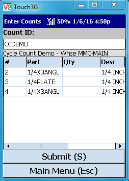 VE Mobile, mobile barcode scanning for Infor VISUAL ERP - Physical Inventory - Behavior During Inventory Process on Shop Floor
