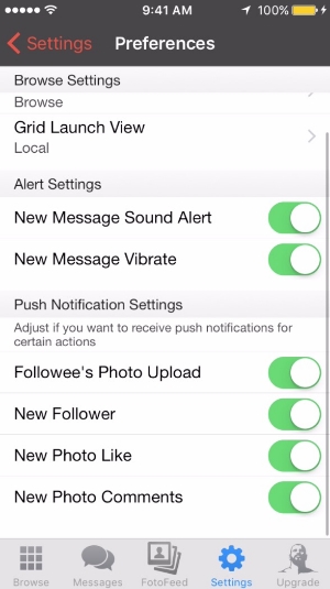 Open the Daddyhunt App and click Settings then select Preferences and choose the notifications you want