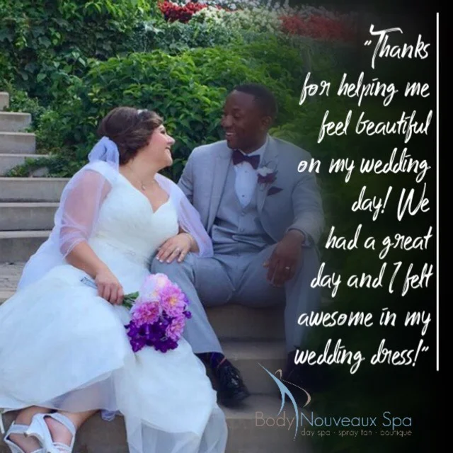 A bride who did a 5 wrap package before her big day!