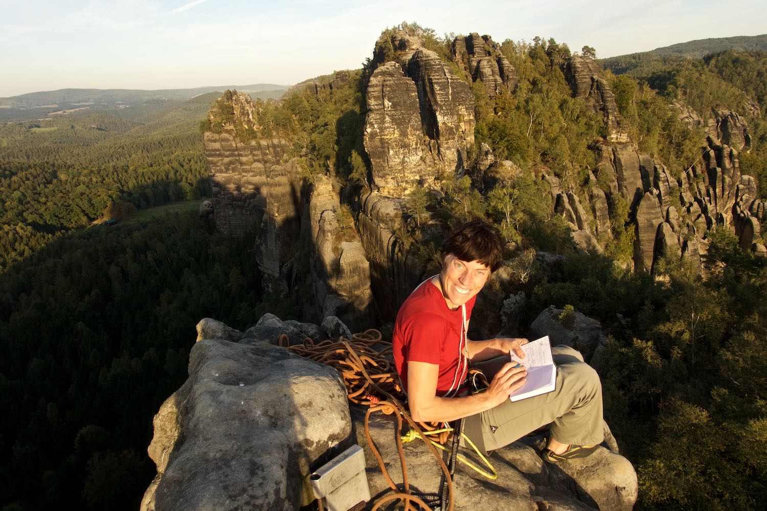 Top-out on an Elbesandstein tower