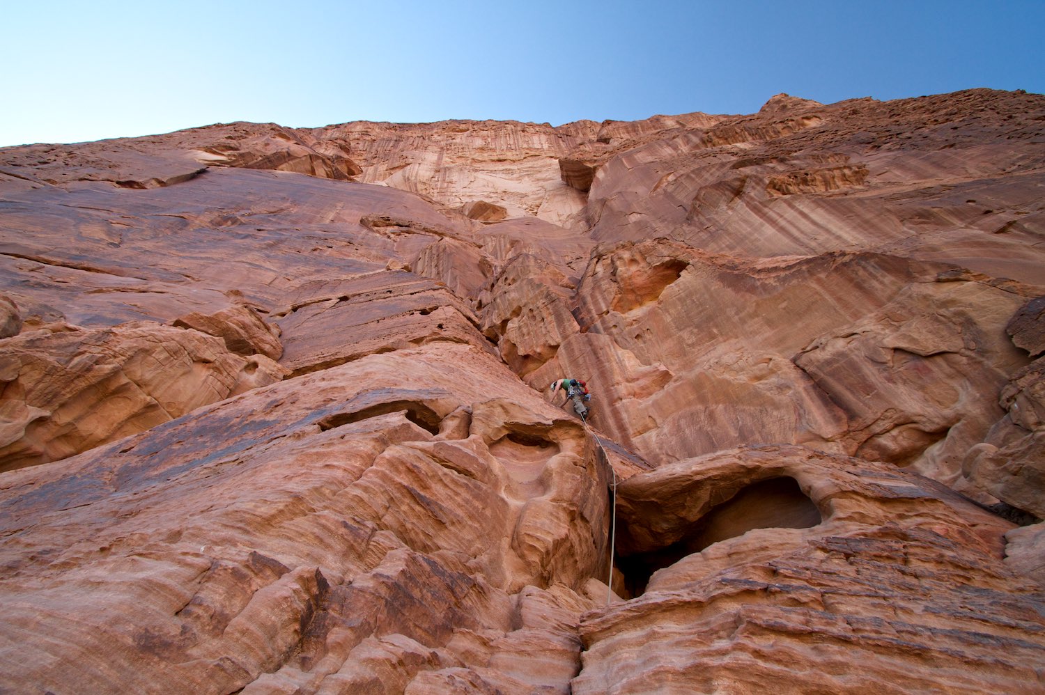  Climbing on Jebel Rum 