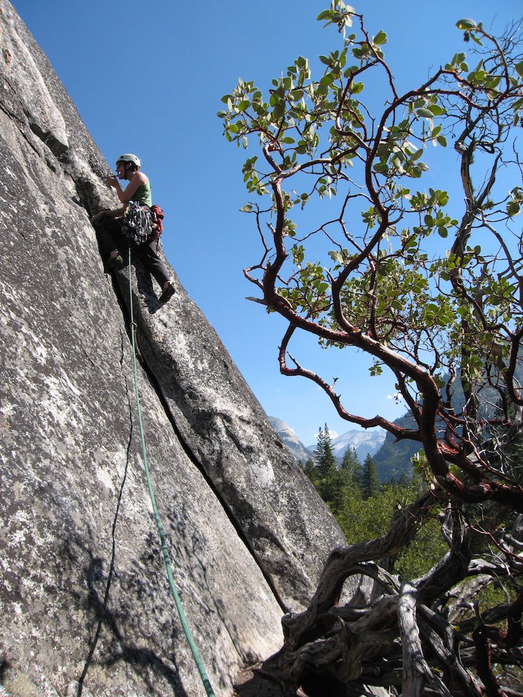 Sampling some of the great free climbing in the valley