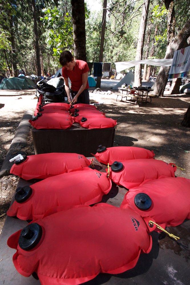 A lot of water is needed for four people for four days!