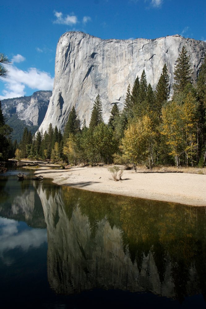 El Capitan reflected in the Merced River