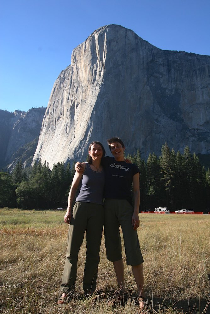 Natasha and Gemma below El Capitan