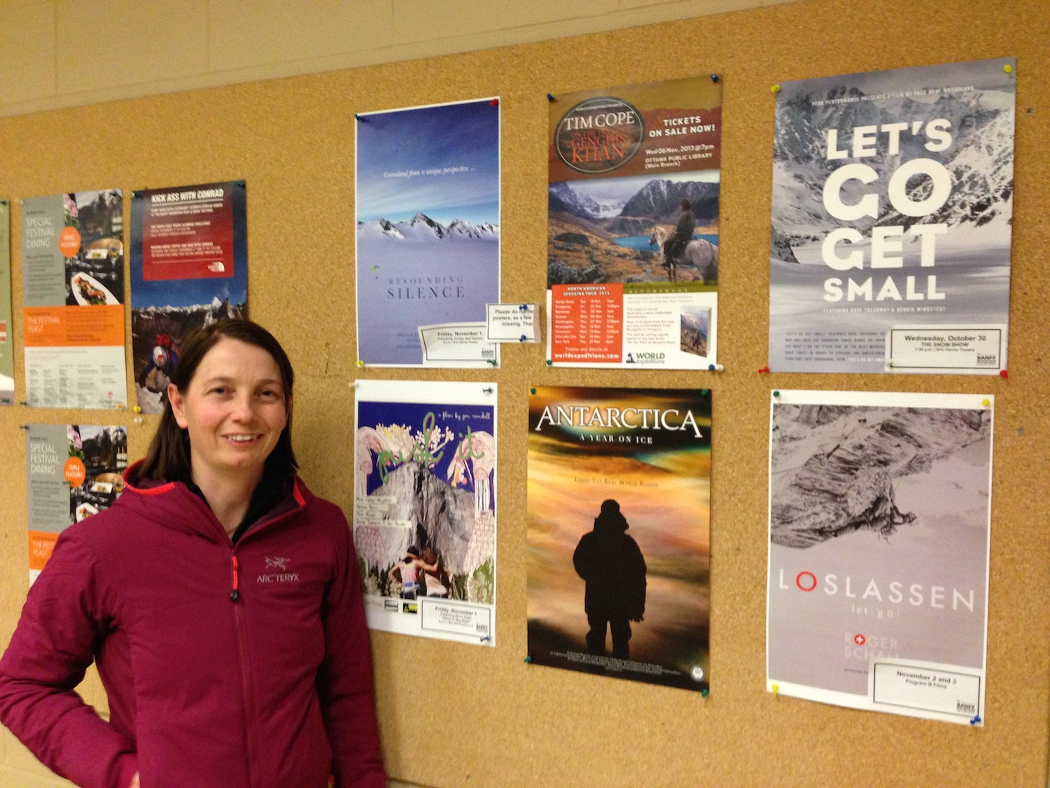 Tash next to her film poster among some of the other posters for the 2013 BMMF