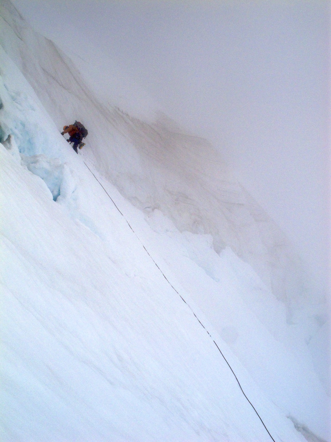  White-out conditions on the traverse 